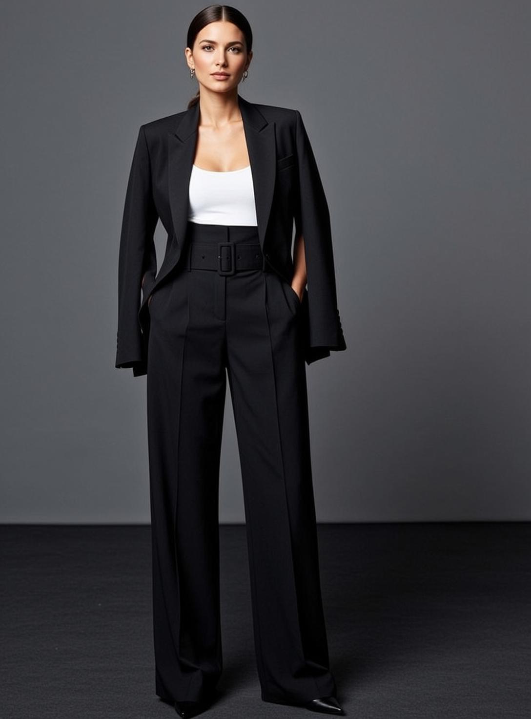 Luxury Pulled Back Low Ponytail Fair White