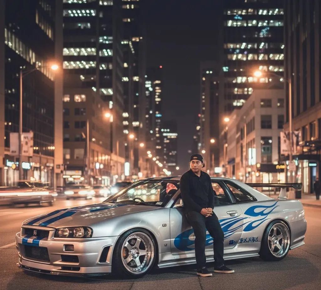 R34 Street Racing Pose