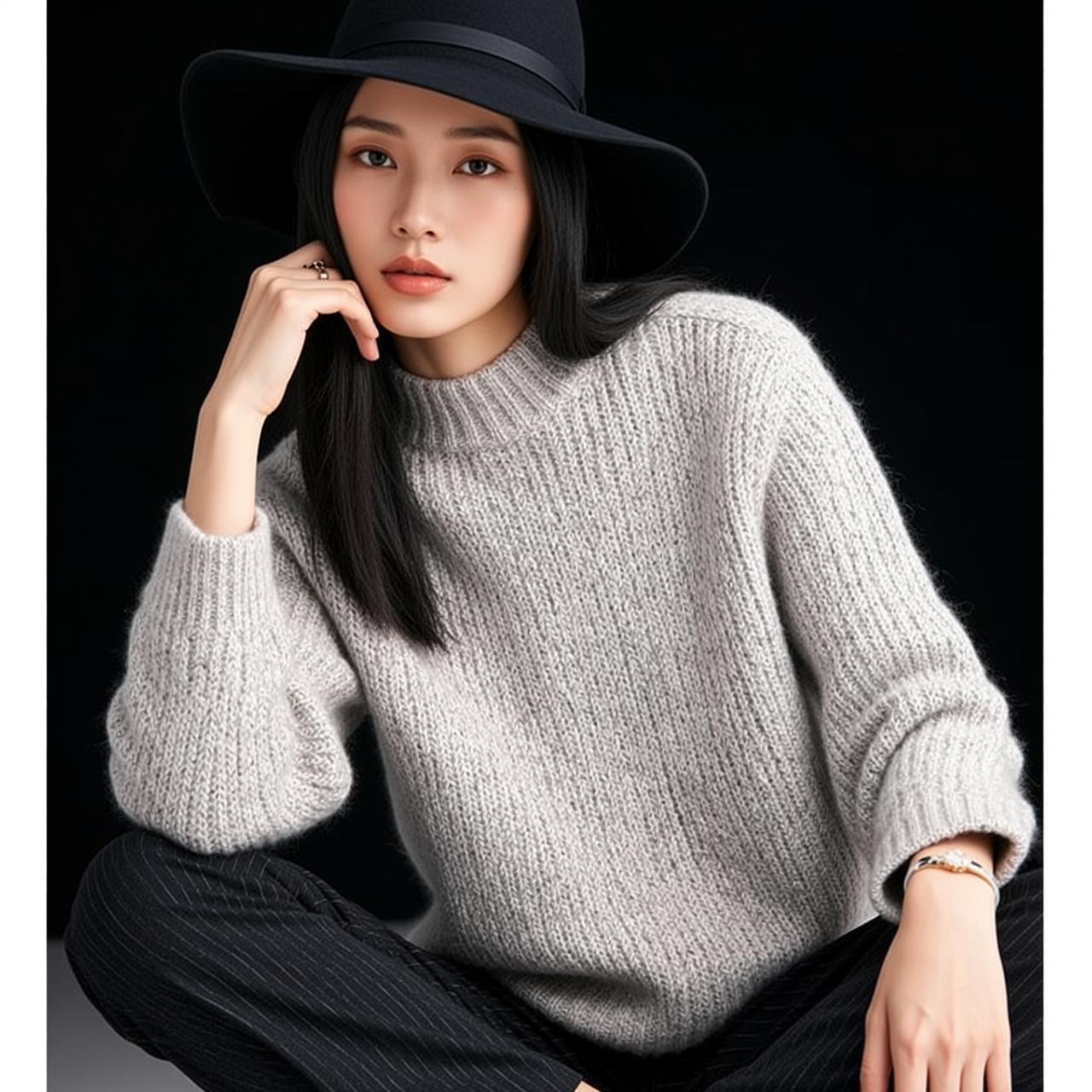 Autumn Young East Asian Long Straight Black