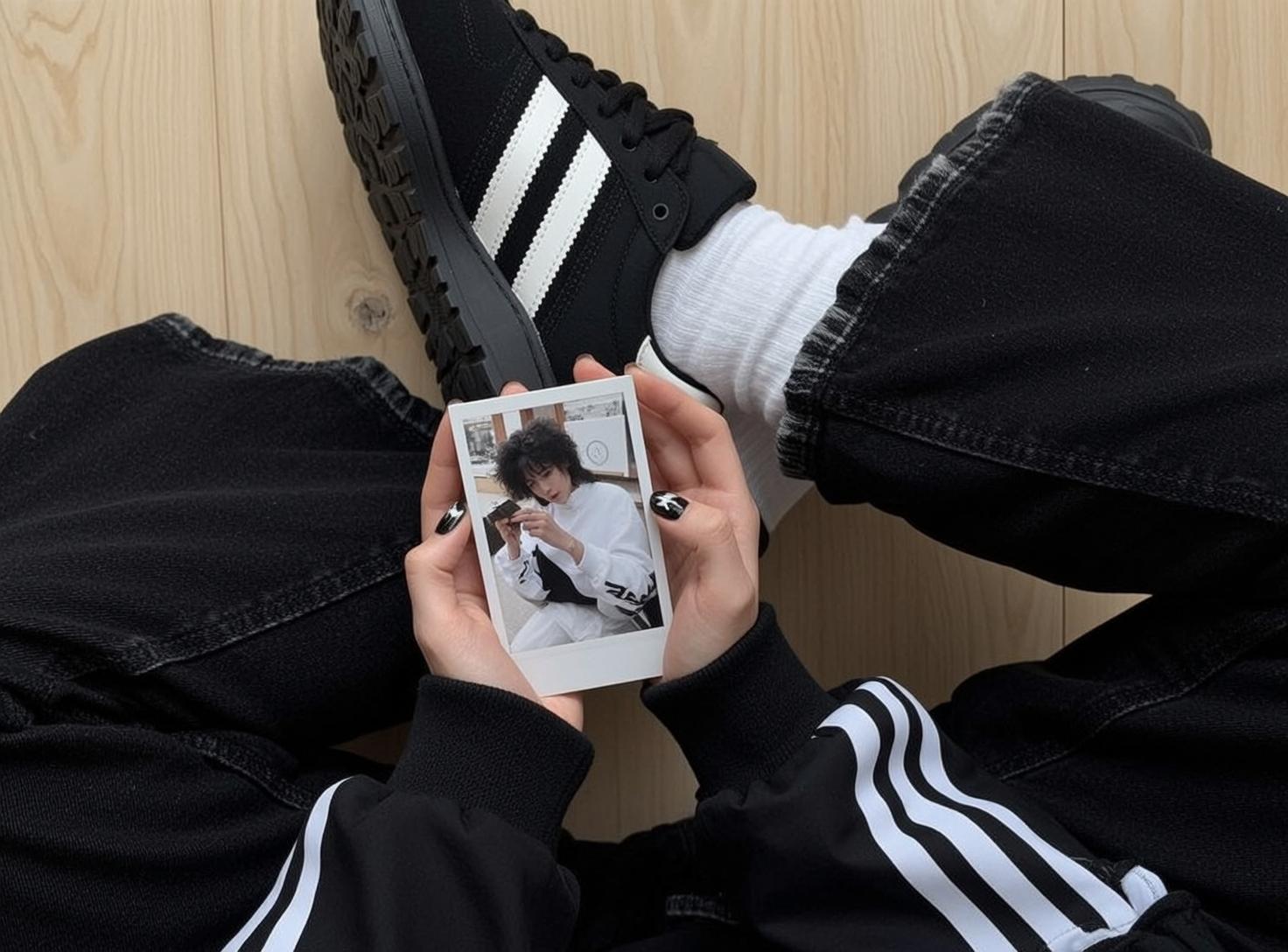 Acubi Holding Small Rectangular Instant Photograph Their