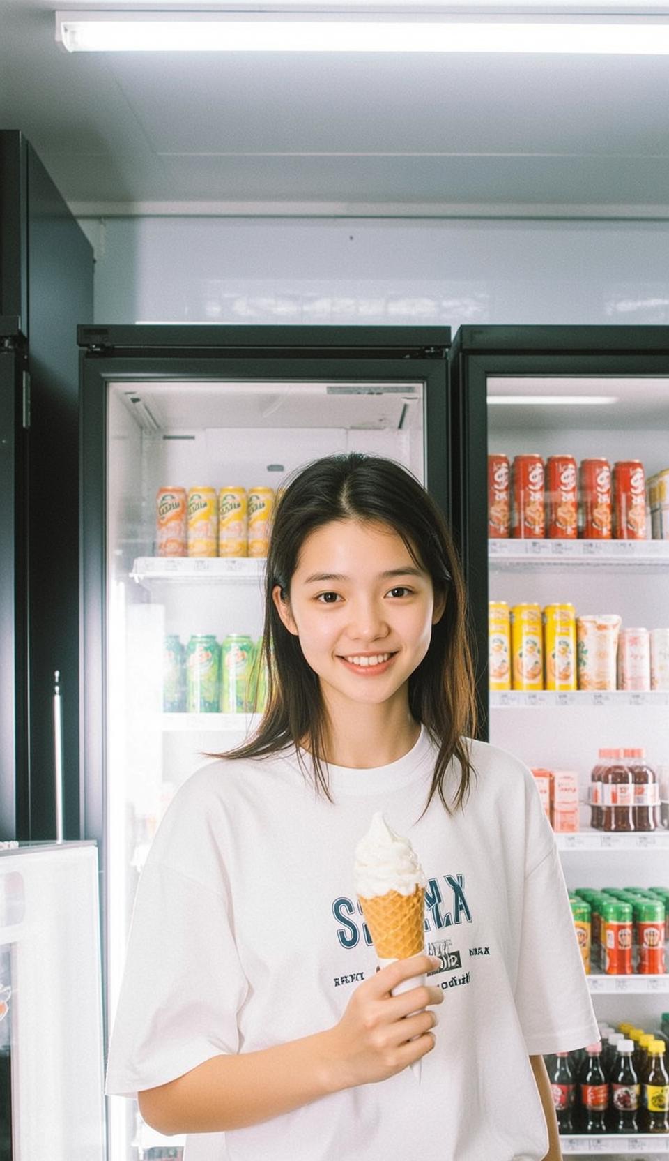Explore Standing Facing Slight Smile Her Head