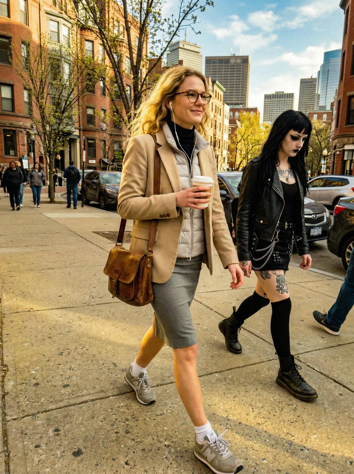 Glasses And Makeup In Street Portrait