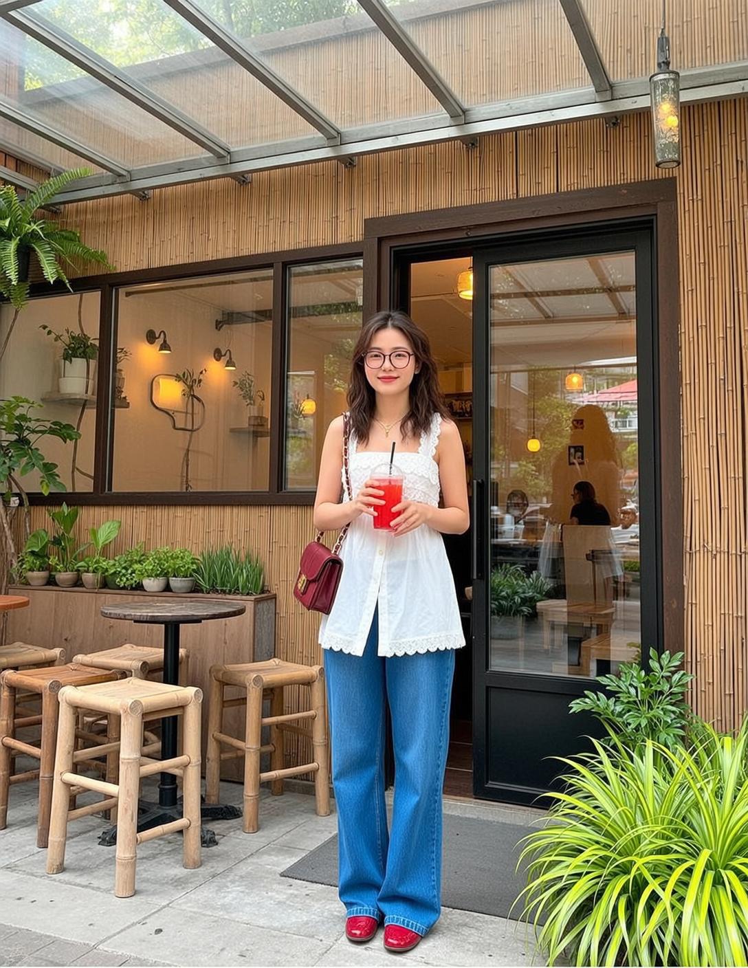 Red Bag Outdoor Cafe Style