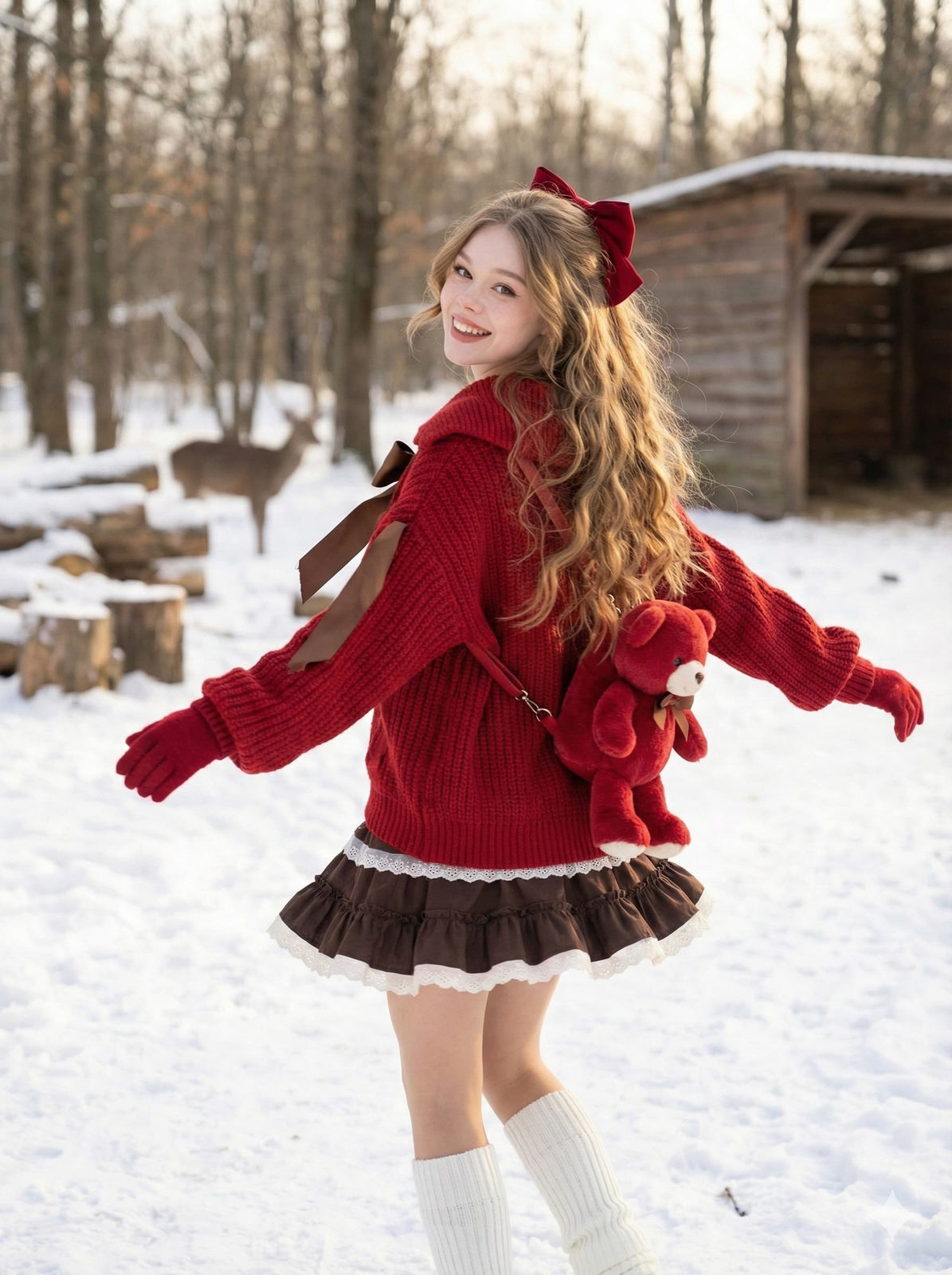 Red sweater reference photo