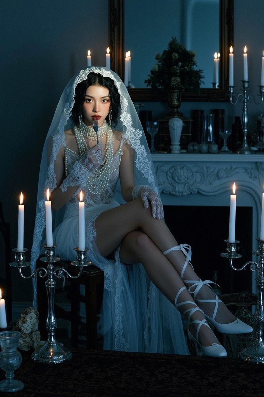 Balletcore Seated Turned Slightly Her Left Head
