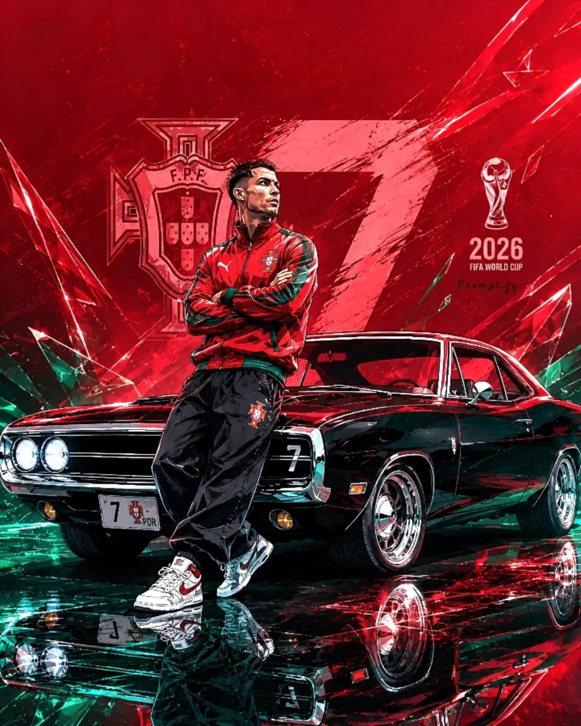 Hyper Cristiano Ronaldo Inspired In Standing With Arms Crossed