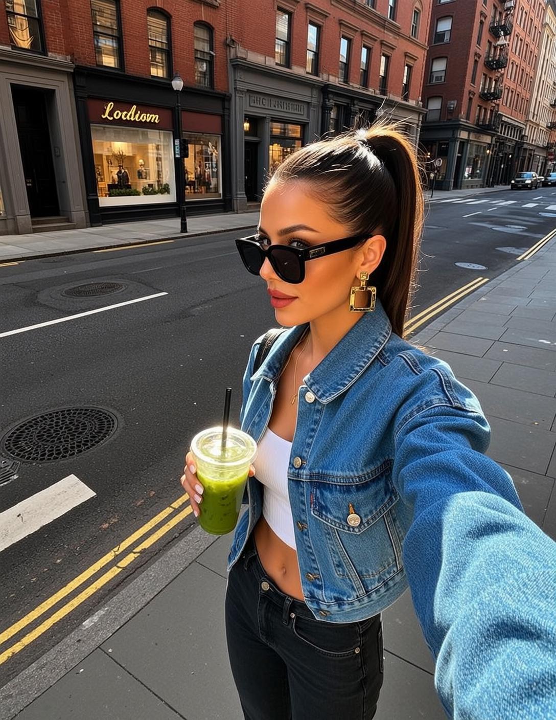 Creative Young Dark Brown Ponytail Light White