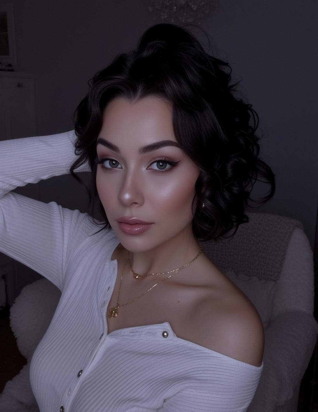 White Ribbed Top Soft Glam