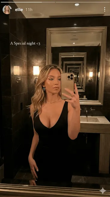 Earrings Necklace And Rings In Selfie Portrait