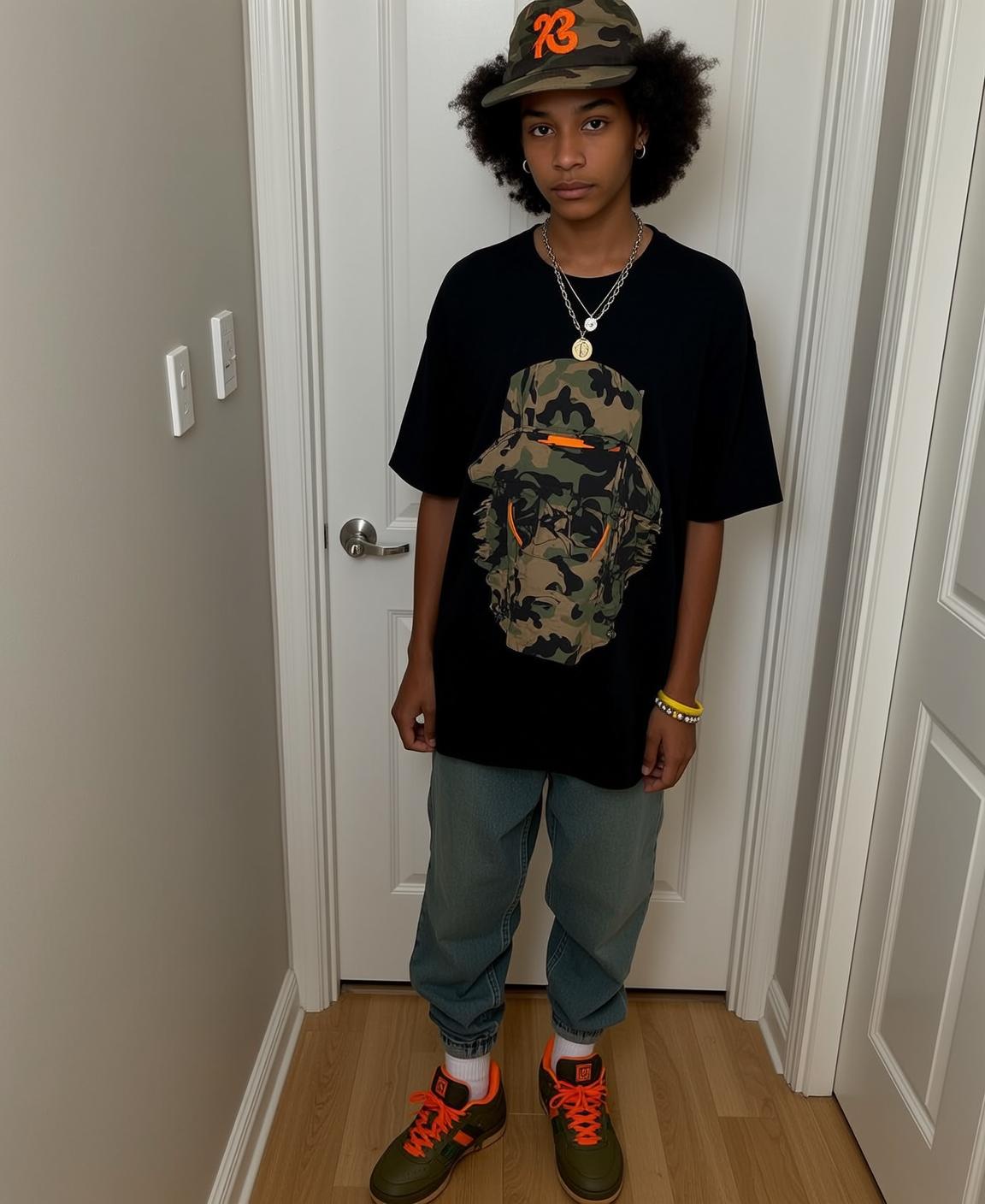 Graphic Tee Baggy Jeans