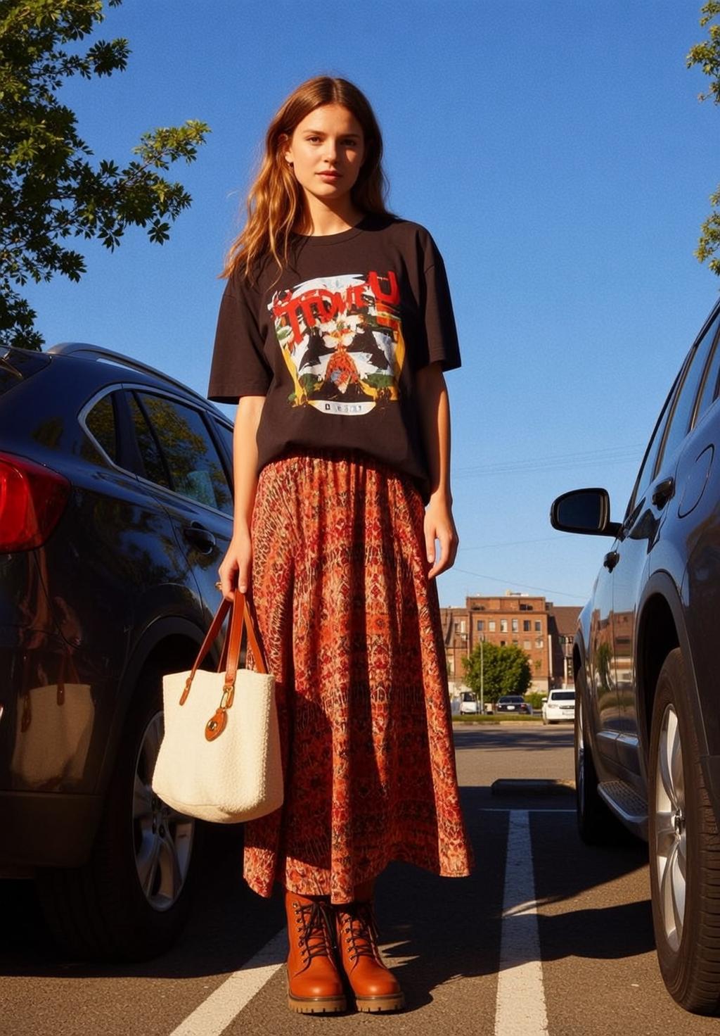 Patterned Skirt Parking Lot