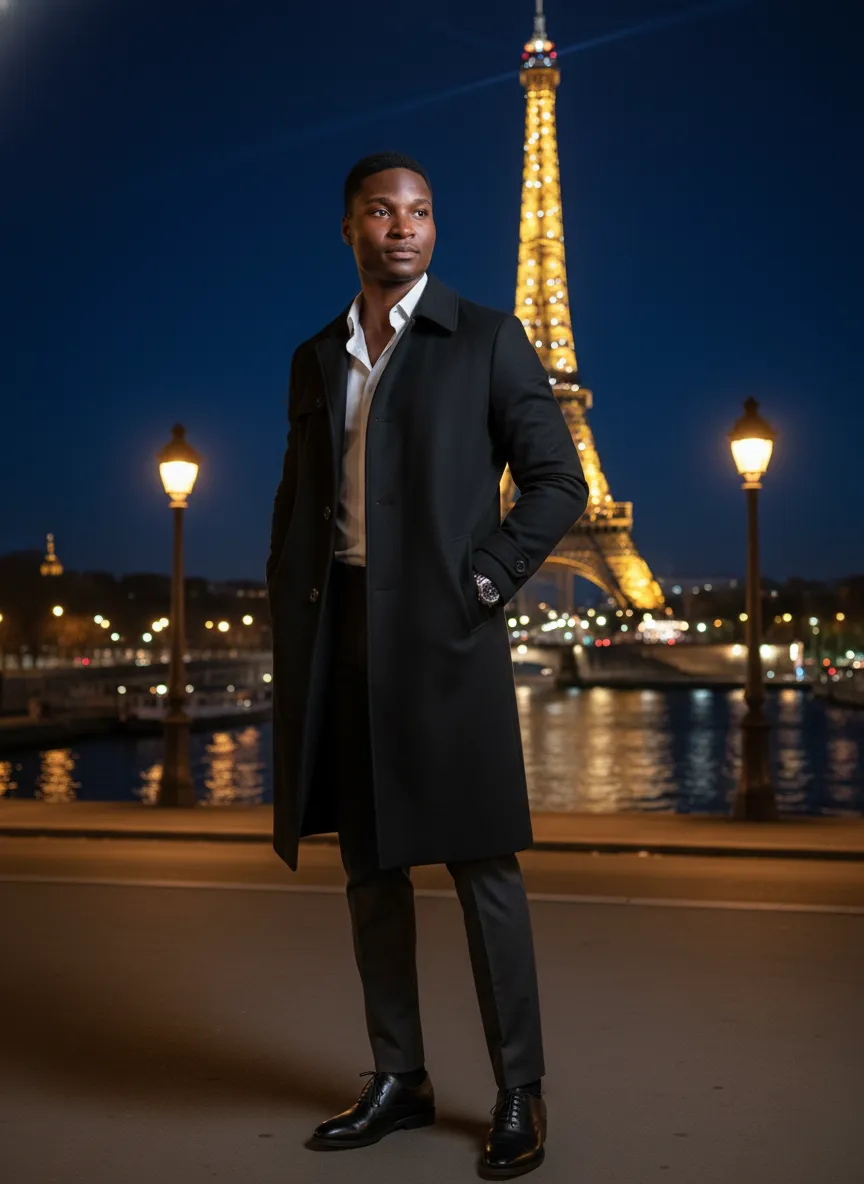 Parisian Night Portrait Of A Man
