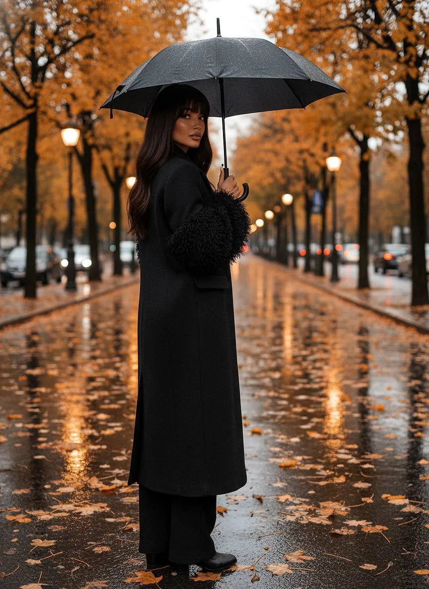 Elegant Autumn Street Scene