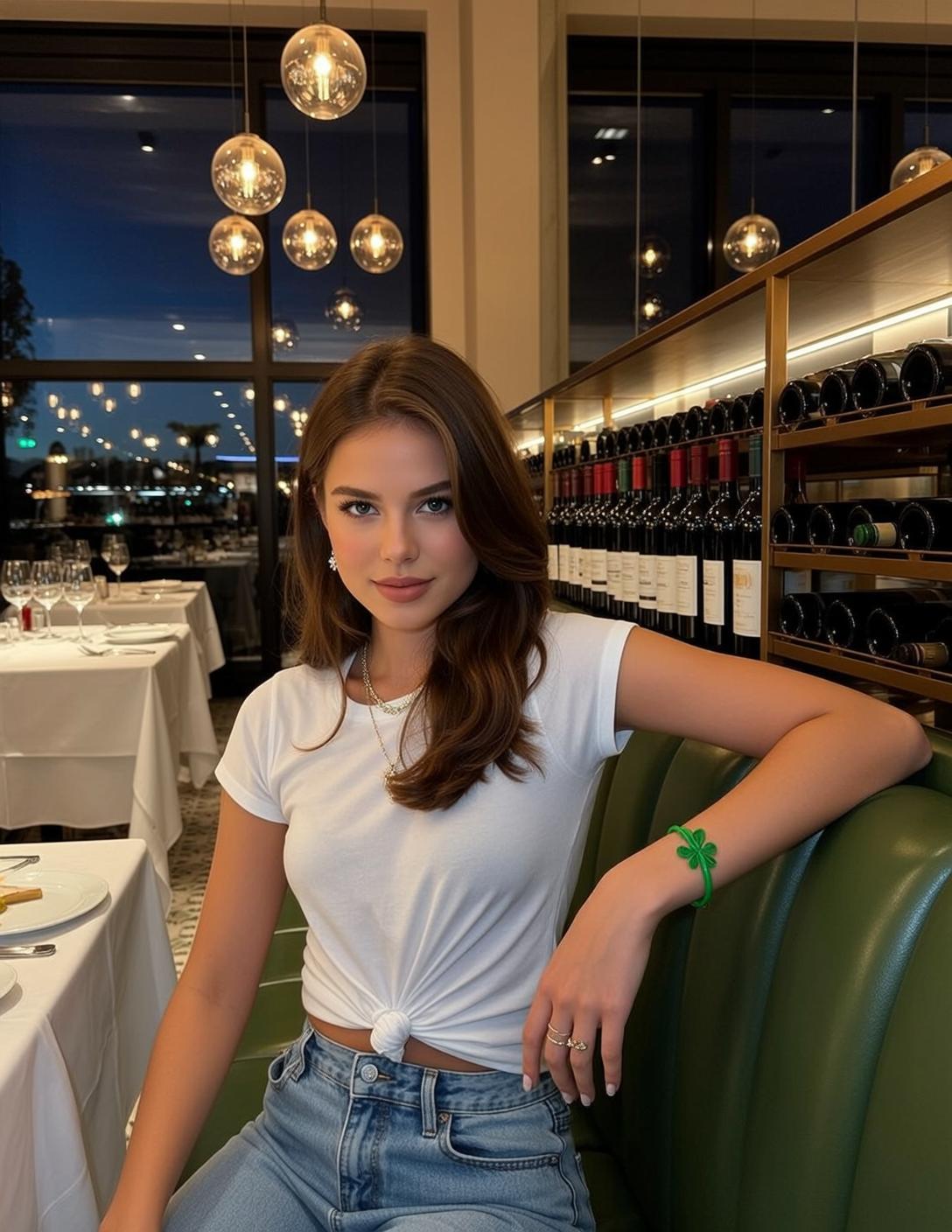 Explore Young Seated Leaning Her Left Arm
