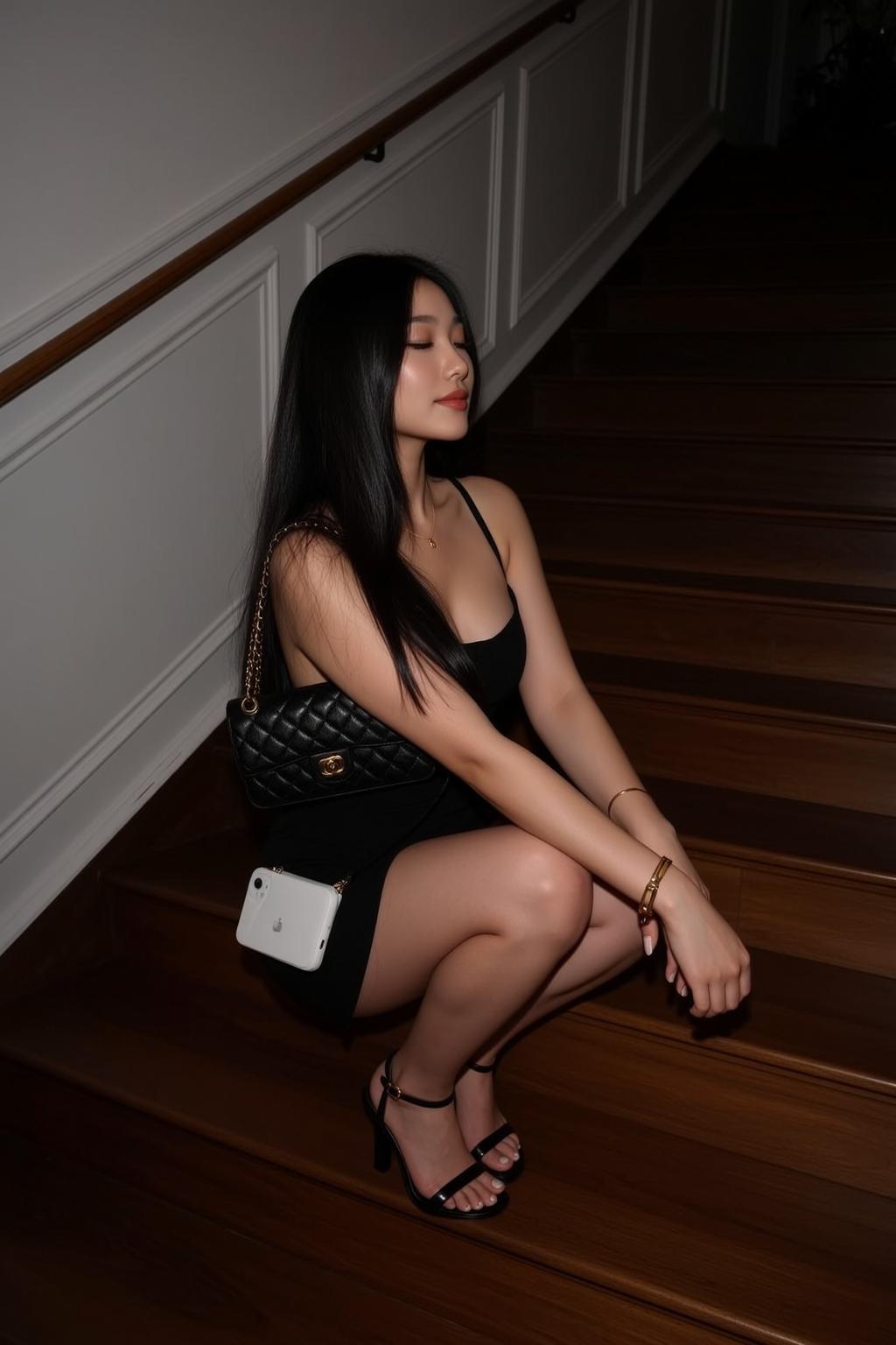 Explore Crouching Wooden Stairs Facing Slightly Right