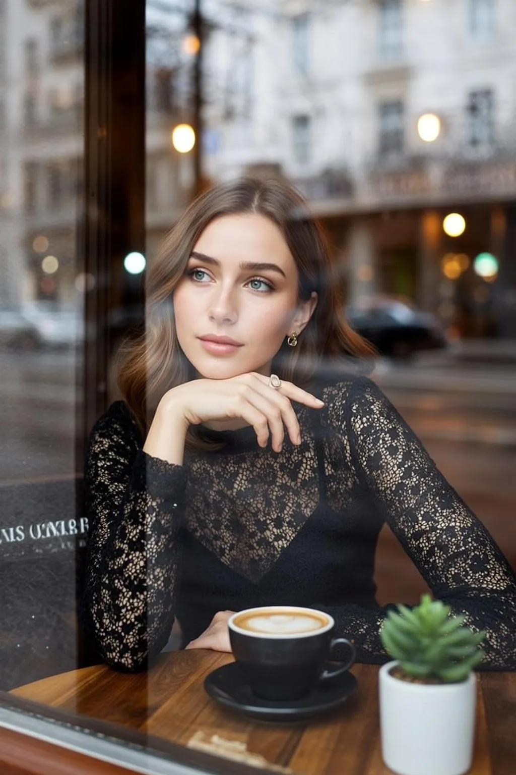 Earrings And Rings At A Cafe