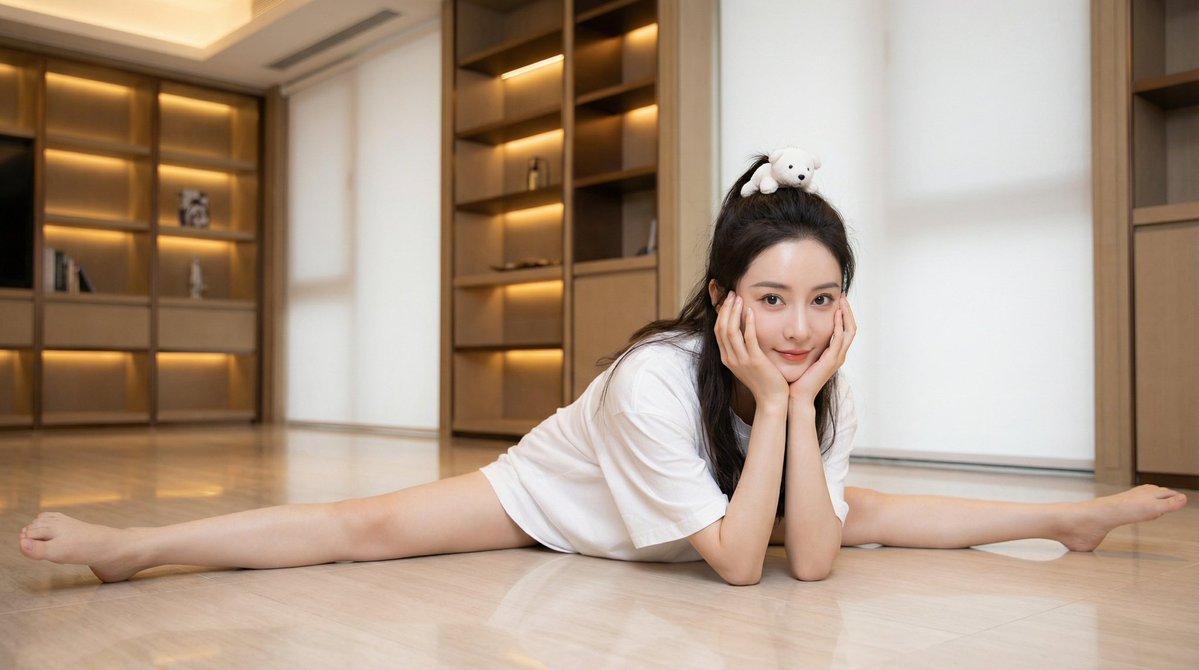 Ultra Realistic Idol Actress Split Pose reference photo