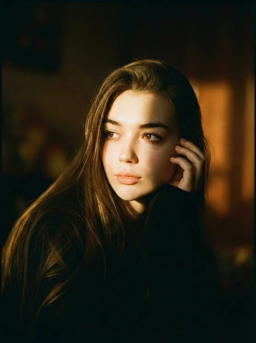Cinematic Portrait Golden Light Moody Atmosphere