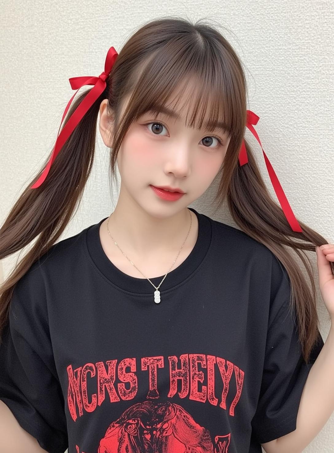 Red Ribbon Pigtails
