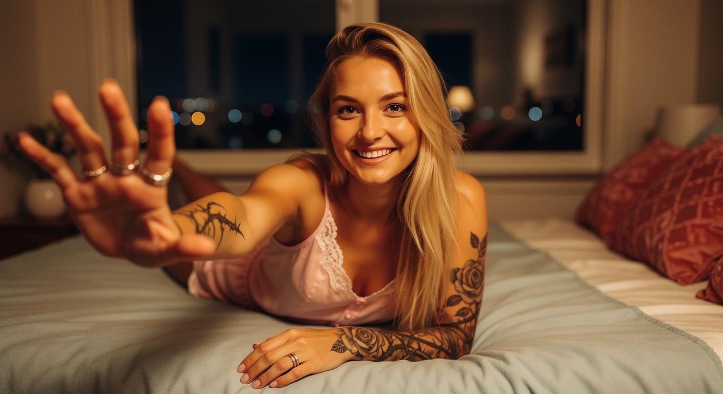 Pastel Pink Sleepwear On Bed