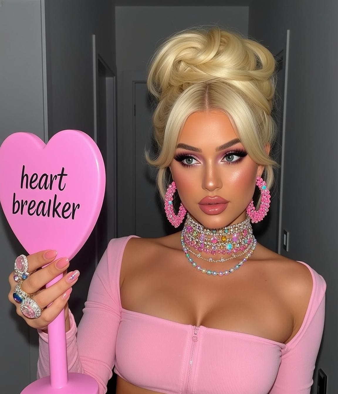 Heart Mirror Glam Portrait