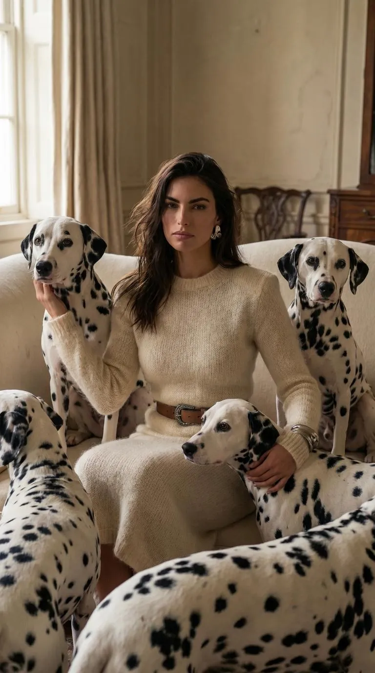Earrings And Bracelets In Knitwear Portrait