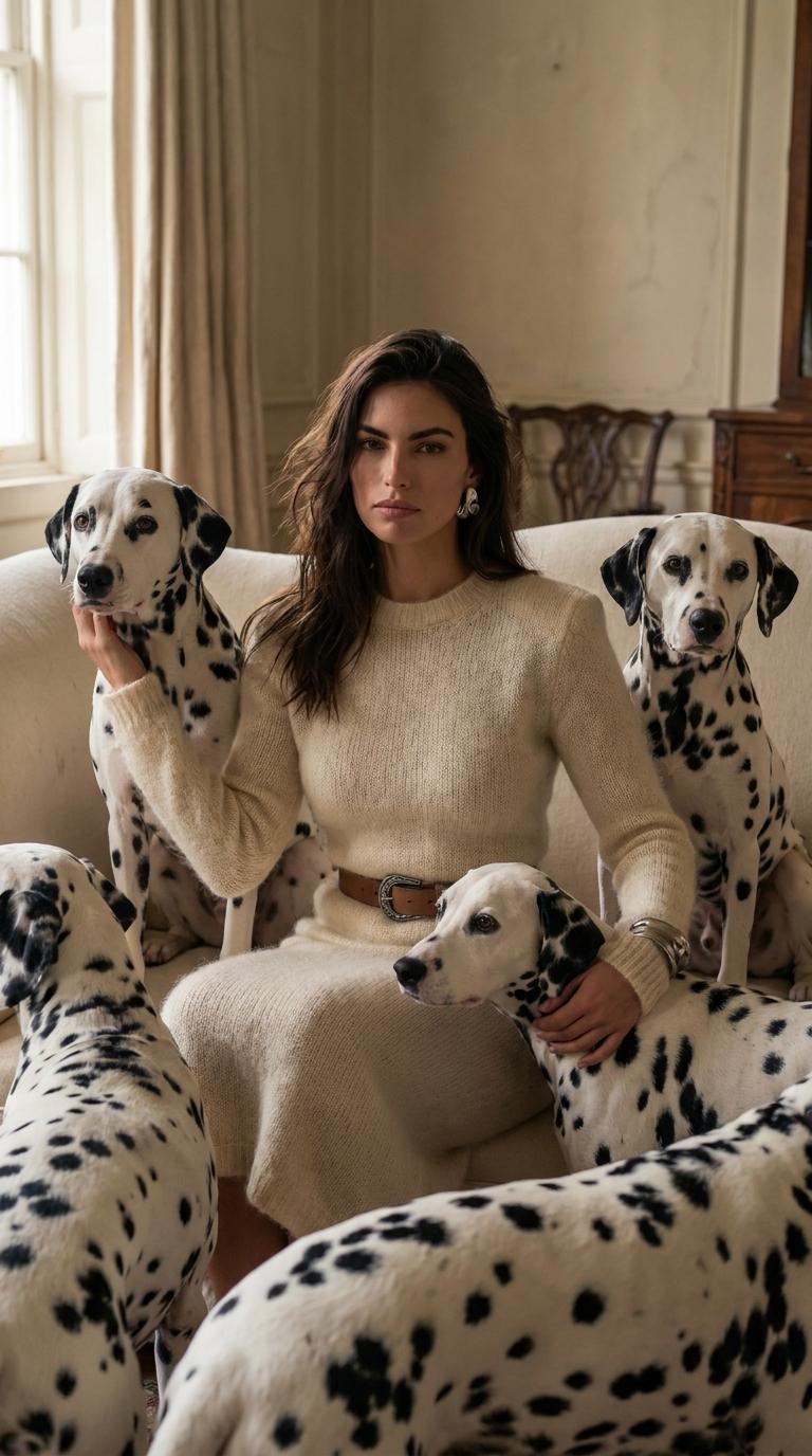Dalmatians On Cream Sofa Soft Light