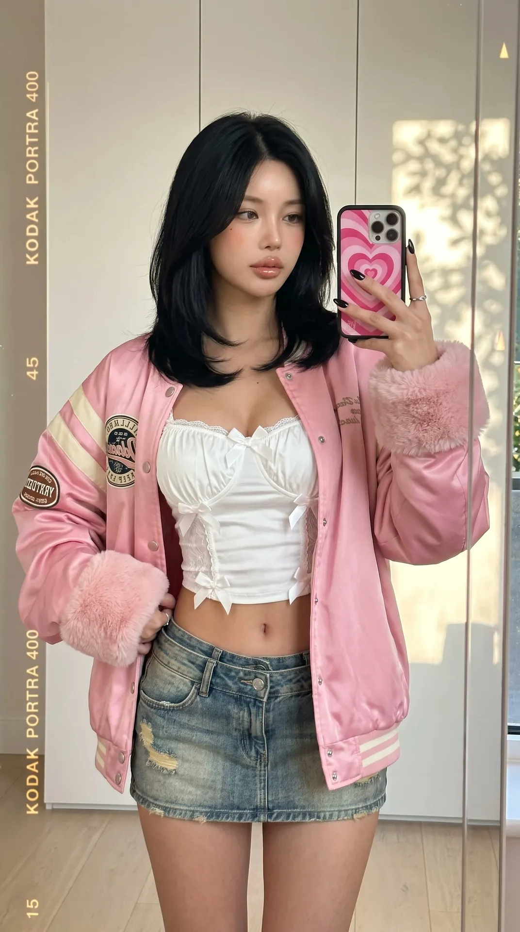 Rings And Manicure In A Mirror Selfie
