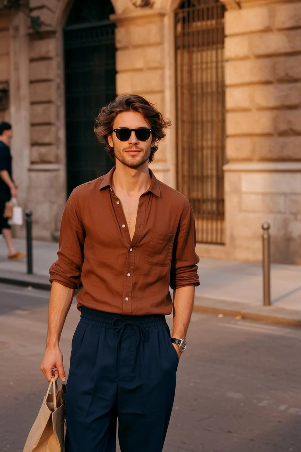 Sunglasses And Watch On An Urban Street