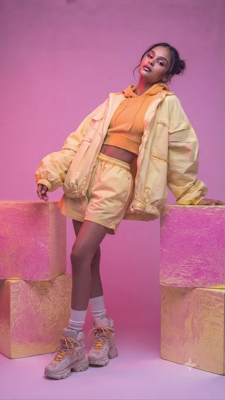 Yellow Orange Streetwear Studio Portrait Series