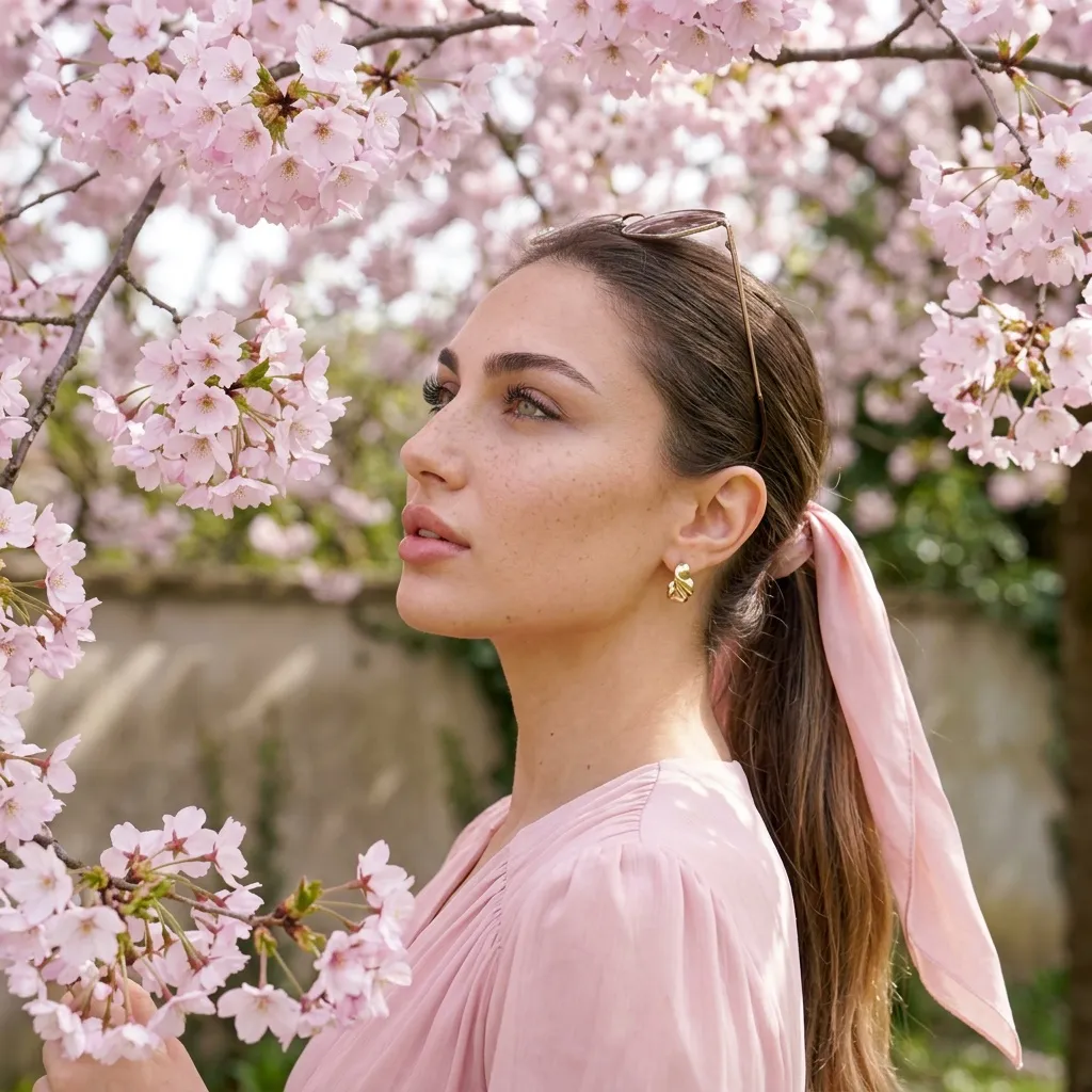 Sunglasses And Earrings In A Garden