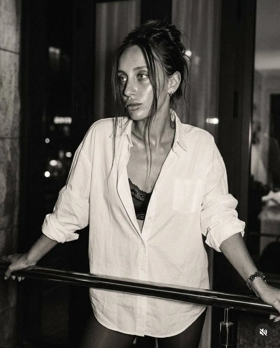 Luxury Night Fashion Editorial Balcony Pose