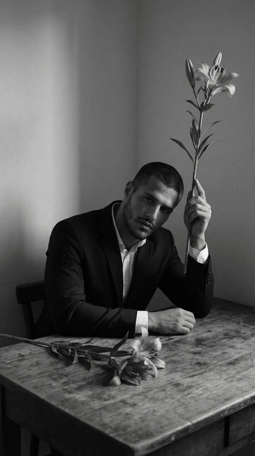 Man Holding Lily