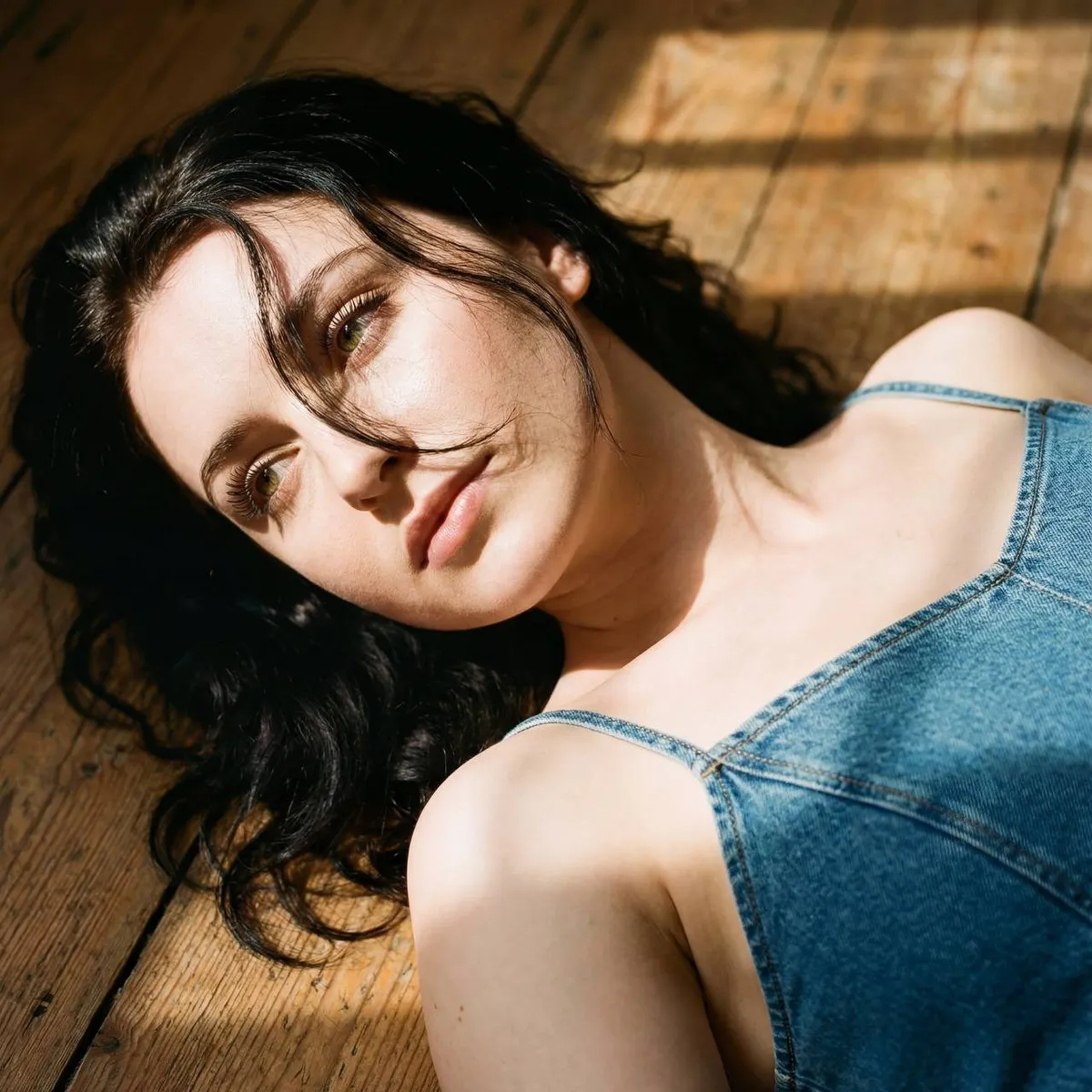 Denim Dress Floor Portrait