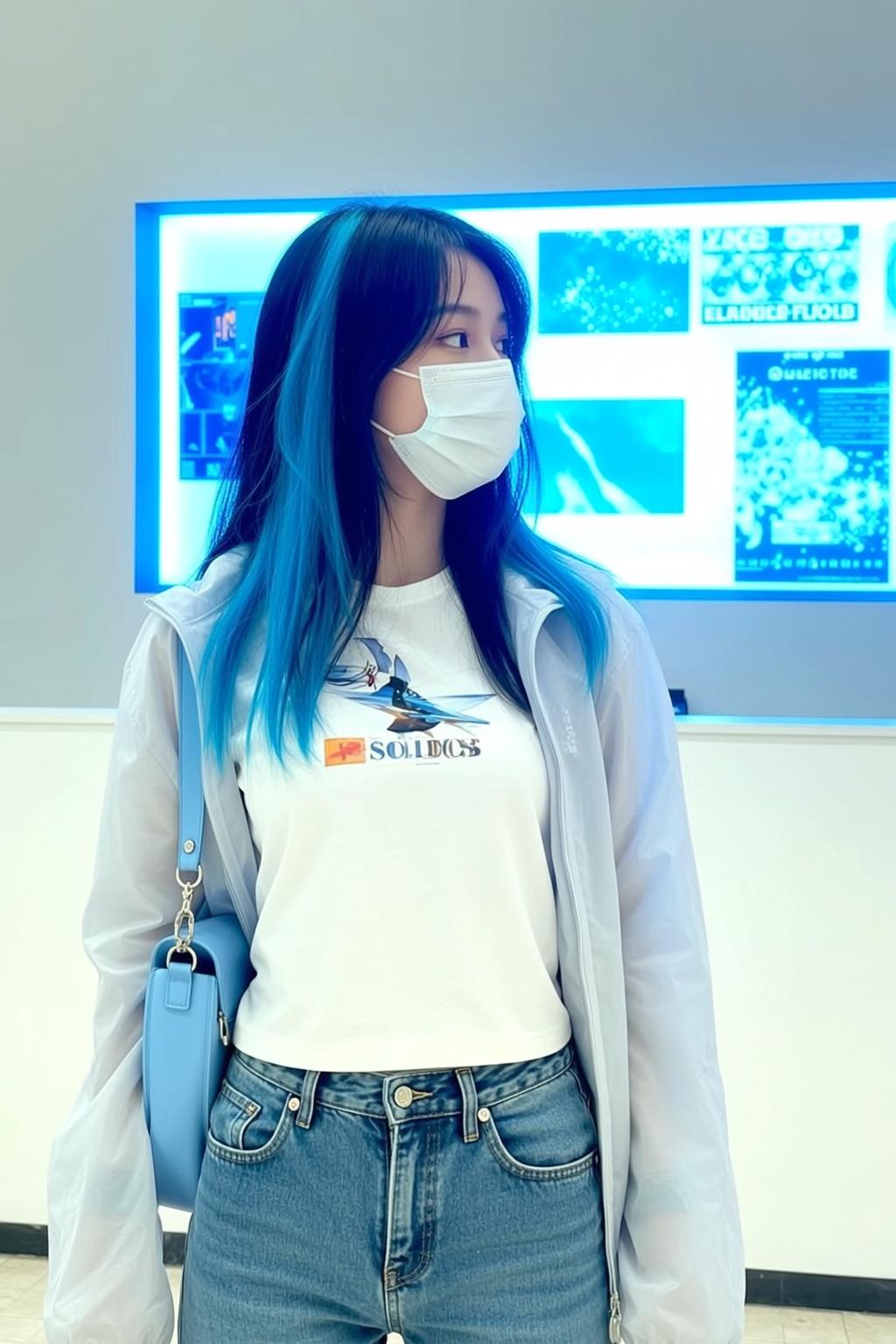 Light Grey Translucent White T Shirt Indoor In Front White