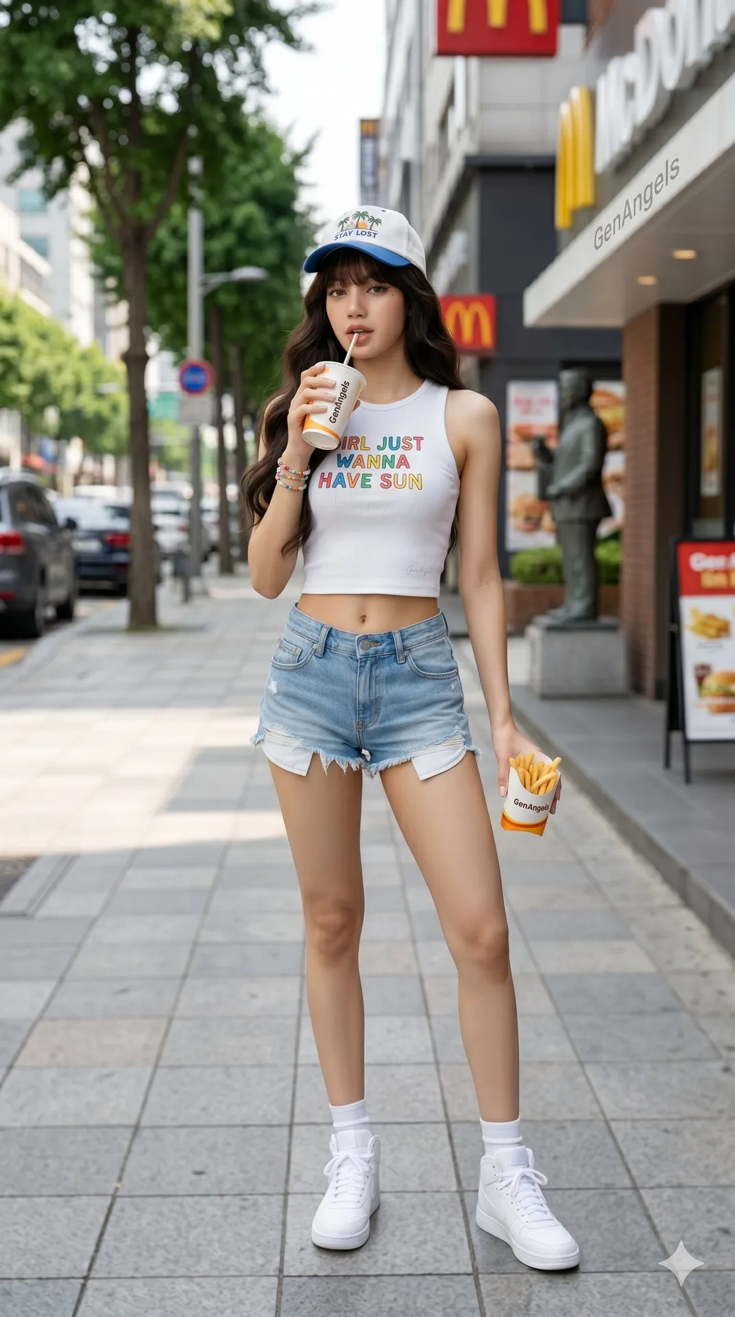 Girl Just Wanna Have Sun Outfit Street Scene