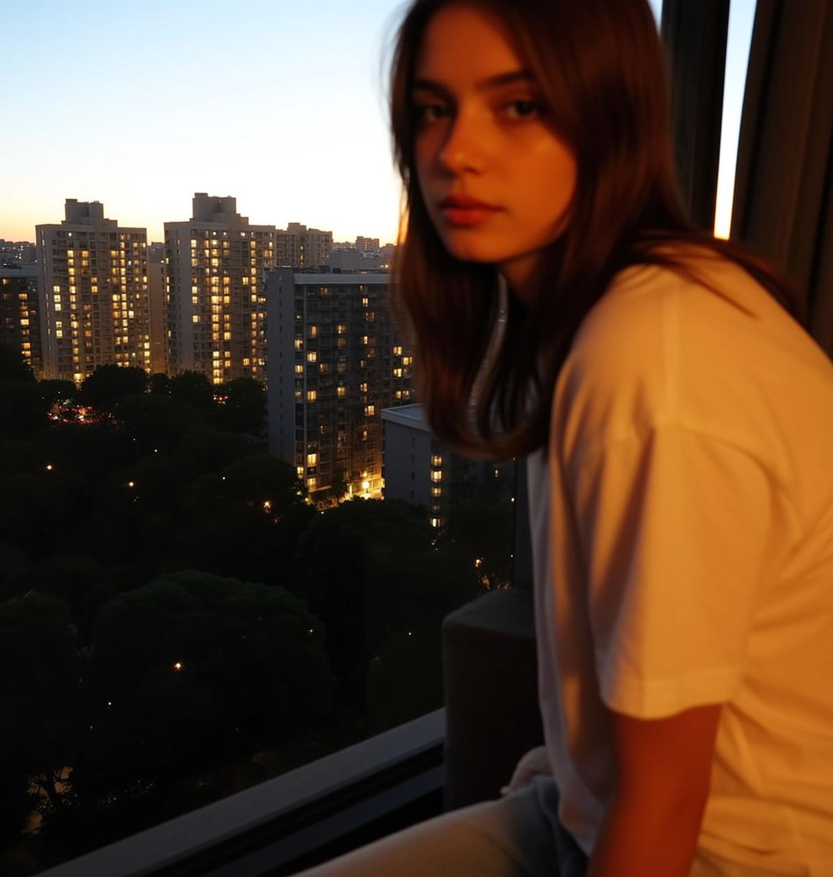 Direct Gaze Seated Portrait