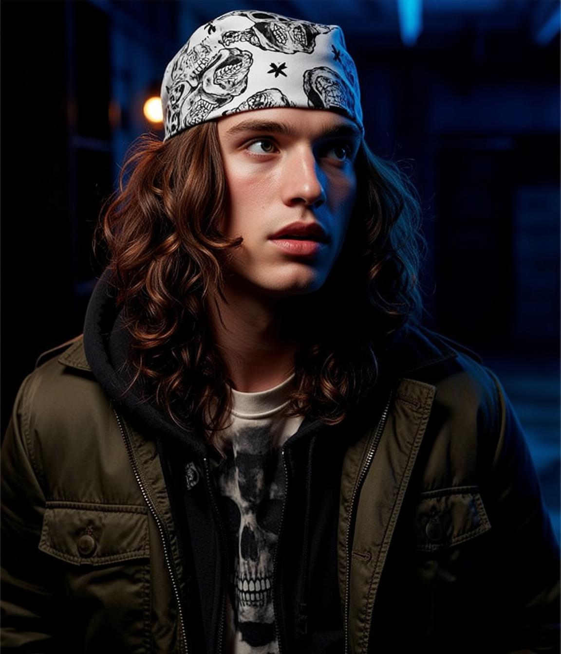 Skull Bandana Alley Portrait