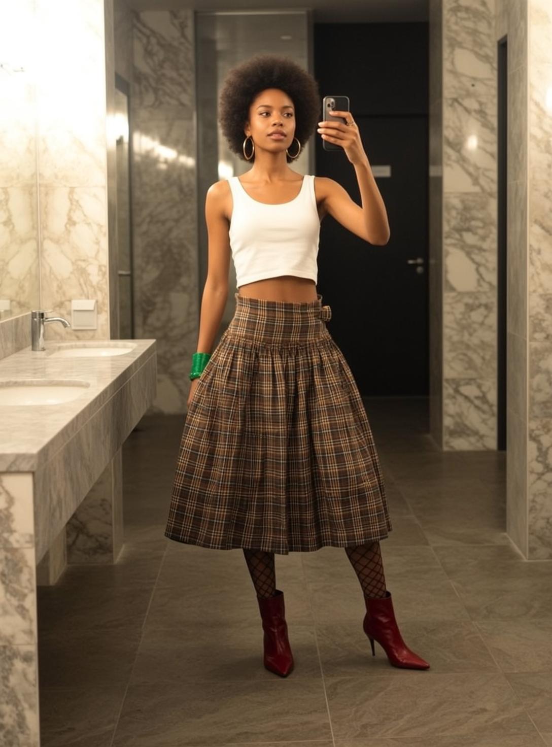 Selfie In Marble Bathroom