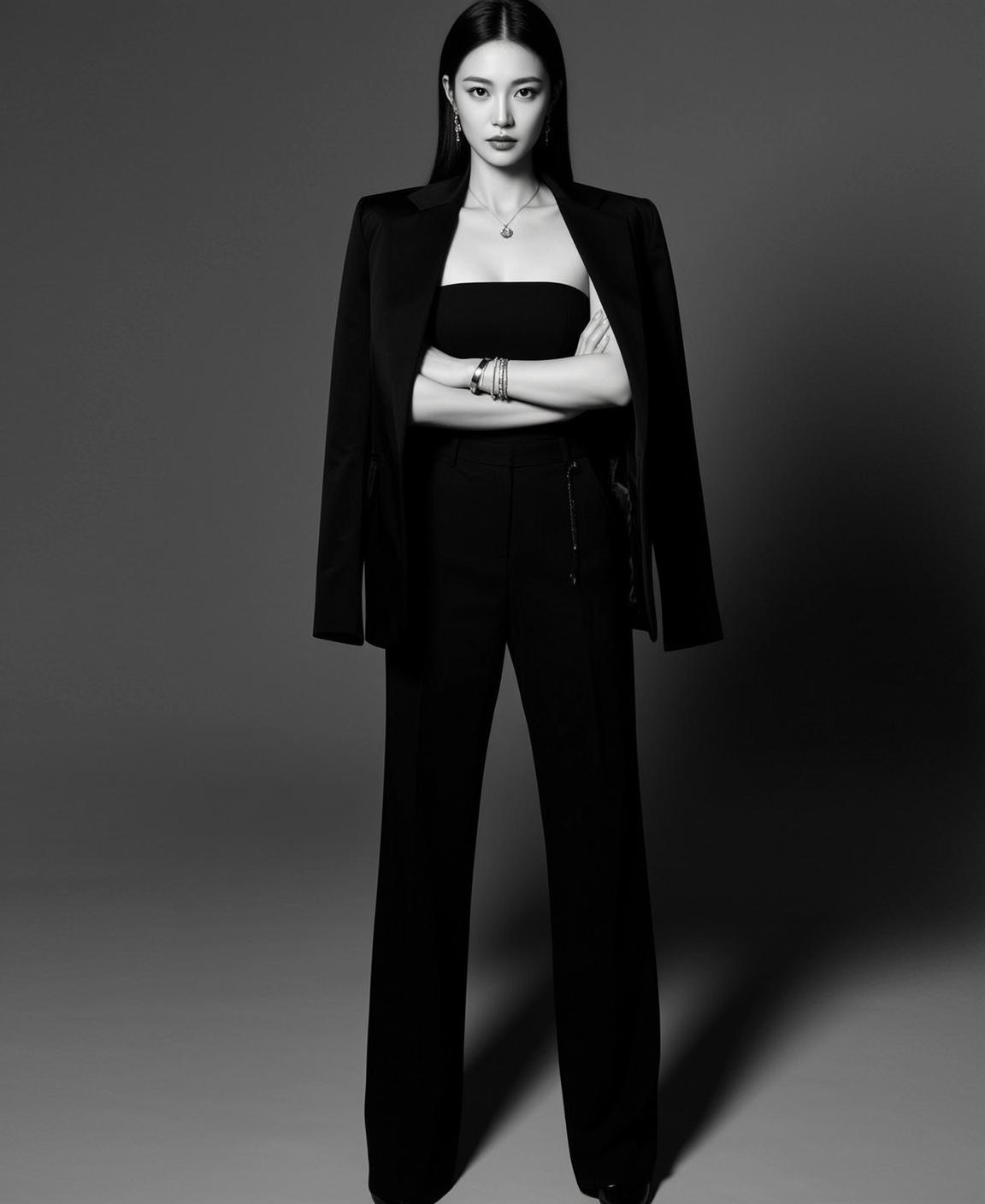 Black Blazer Crossed Arms Portrait