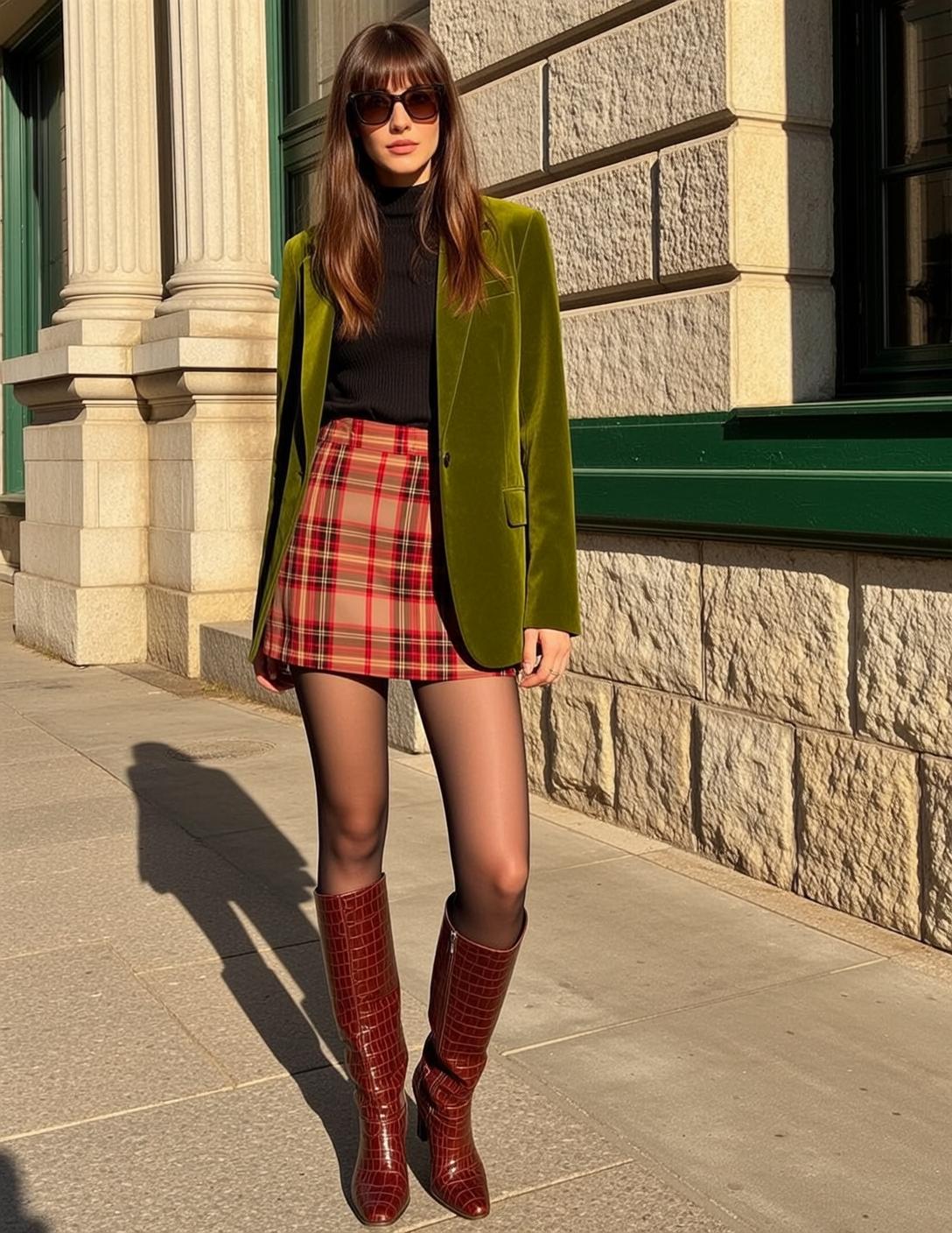 Autumn Stands Outdoors Facing Slightly Her Left