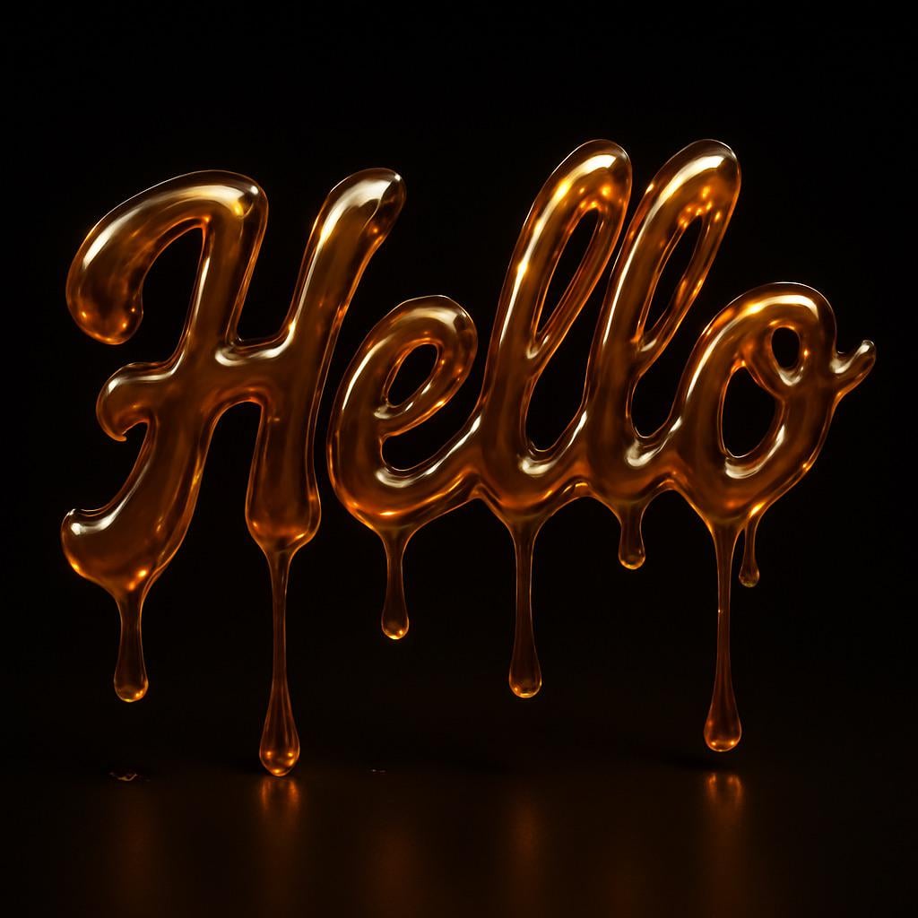 Molten Gold Remix Camera Liquid Drips Black Background
