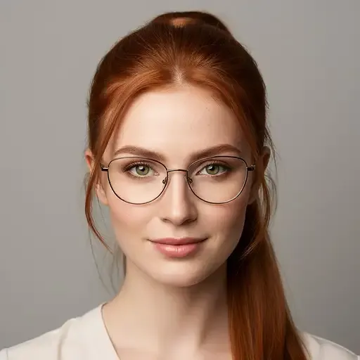 A -year-old Woman With Fiery Ginger Hair In