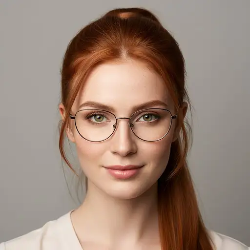 A -year-old Woman With Fiery Ginger Hair In