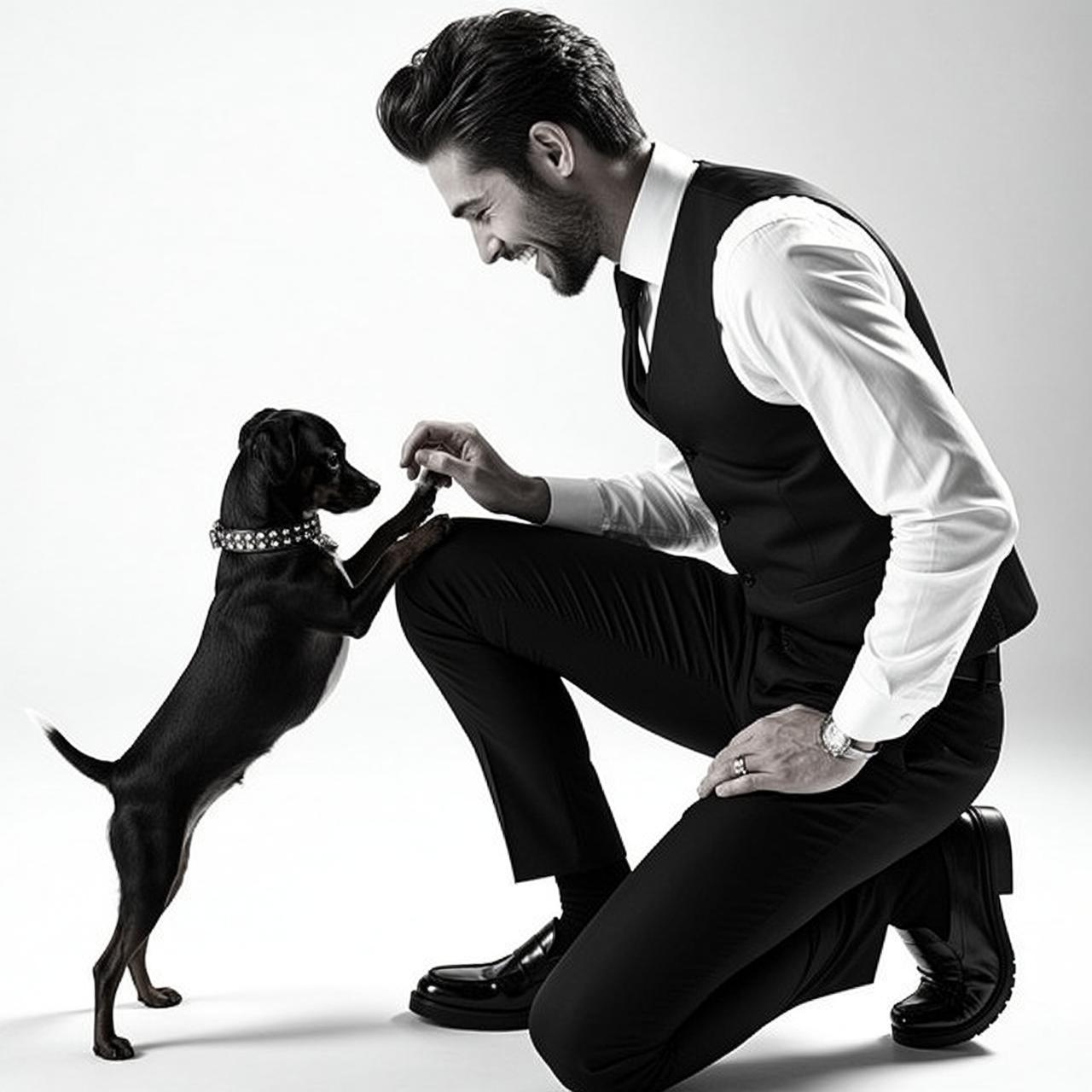 Dark Styled Light White Dress Shirt Black