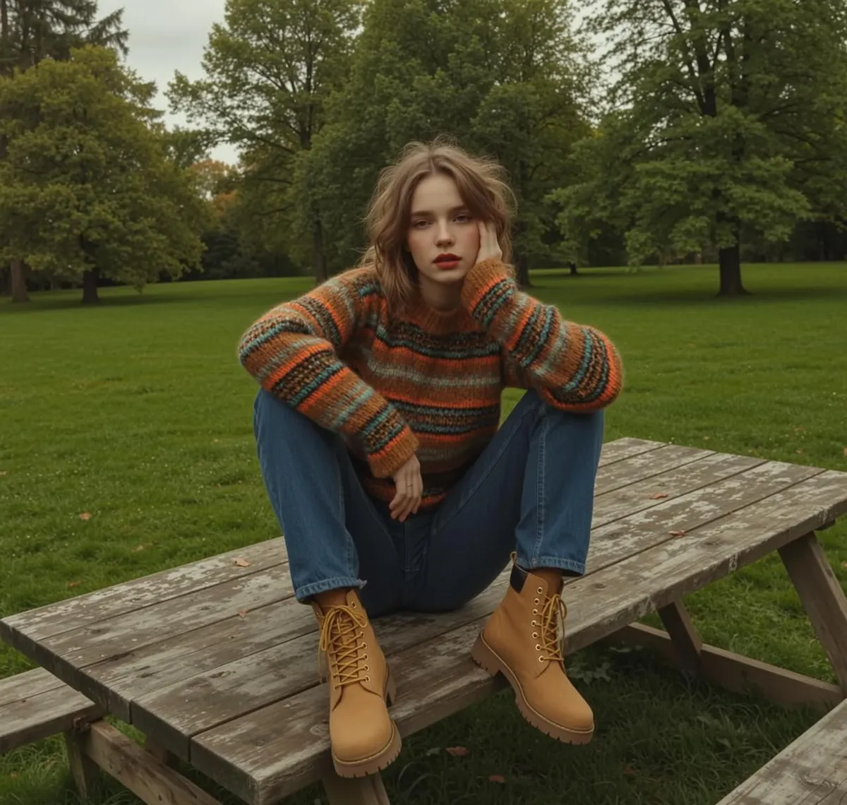 Autumn Young Wavy Brown Hair Fair Skin