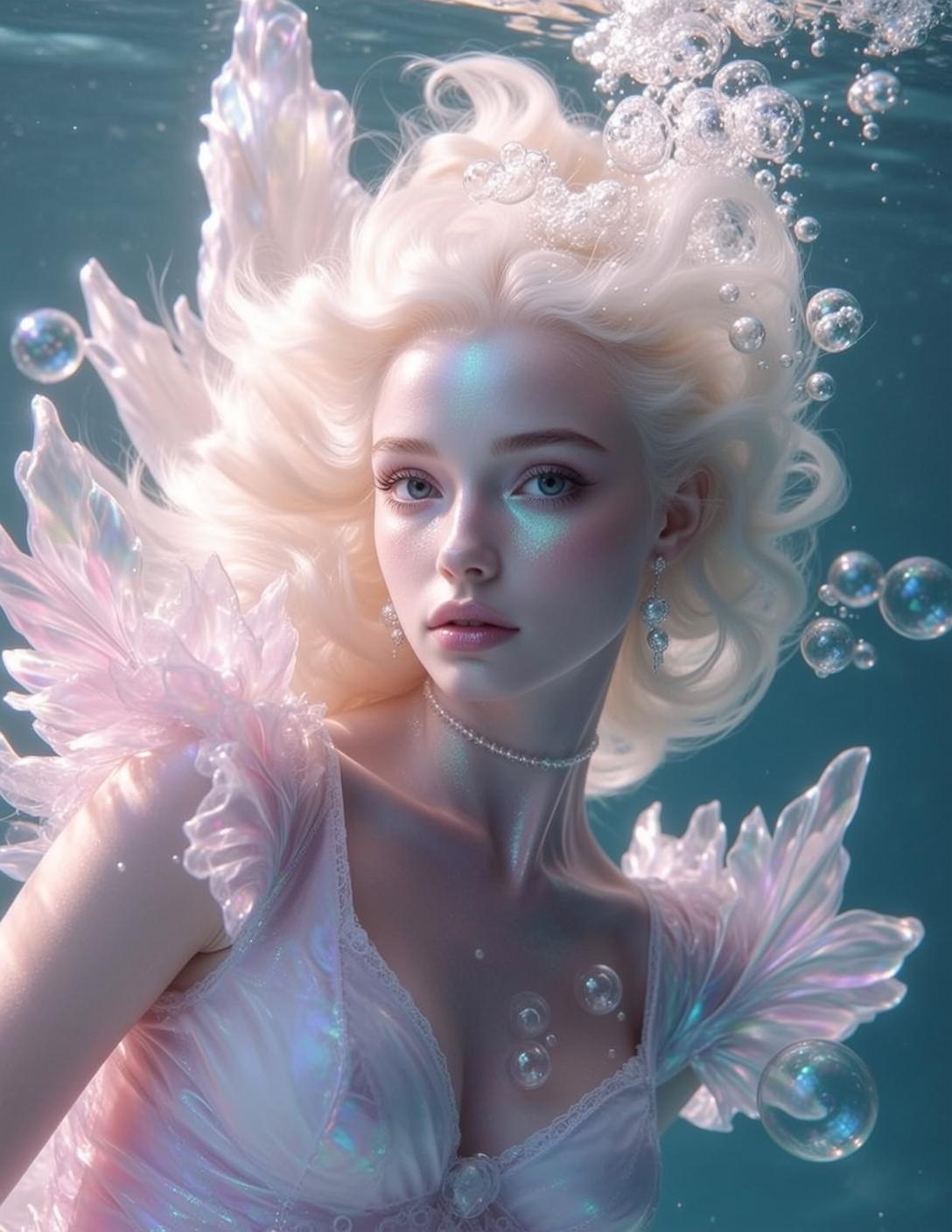 Iridescent Underwater Fantasy Dress
