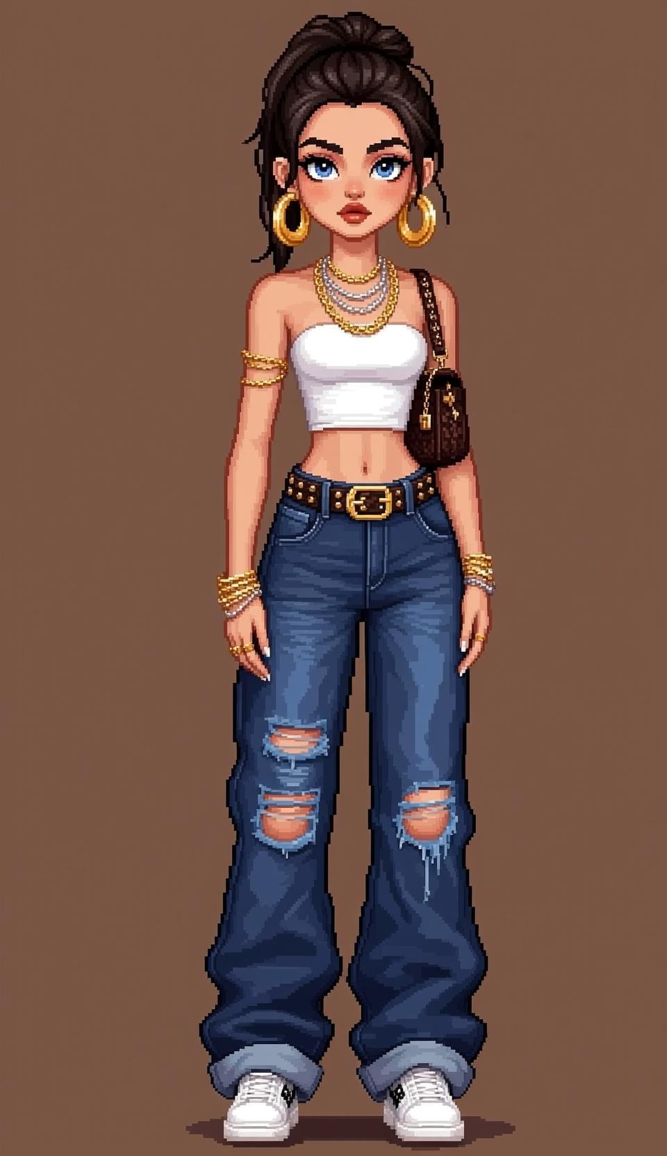 Baddie Standing Centered Facing Forward Slight Head