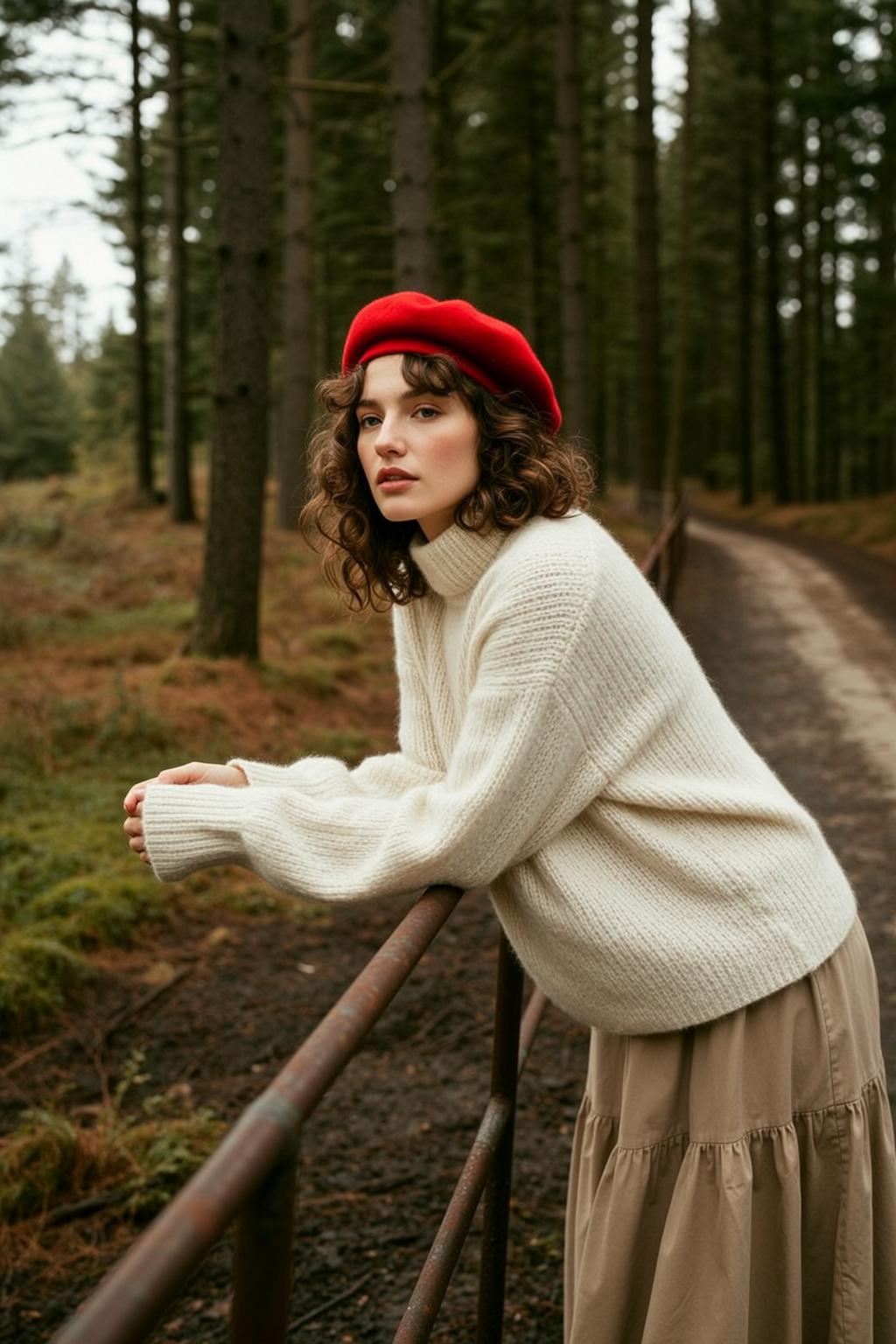 Autumn Young Curly Brown Hair Fair Skin