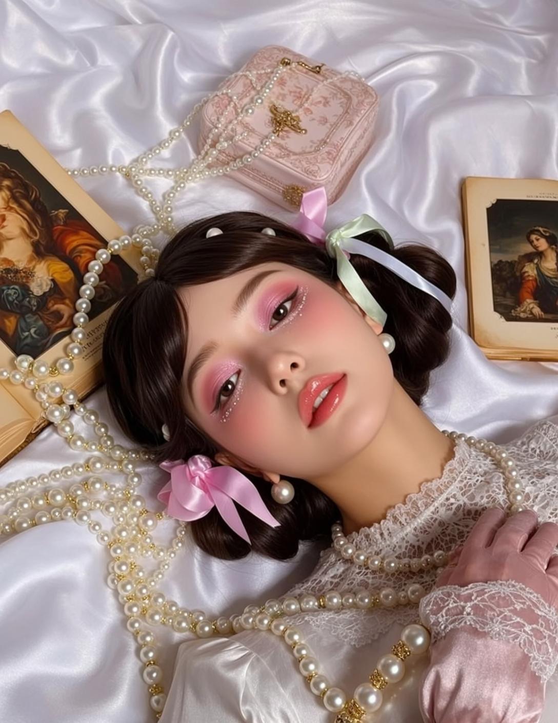 Pearl Lace Reclining Portrait